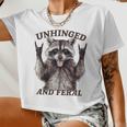 Raccoon Retro Crop Top - Fun & Feral Summer Style for Women