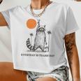 Raccoon Trash Panda Crop Top - Retro 90s Vibe for Women | Everyday Fun