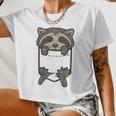Sarcastic Raccoon Women’s Crop Top - Fun Statement Tee