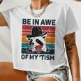 Vintage Autistic Raccoon Crop Top – Unisex Style for Awareness