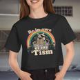 Autistic Raccoon Crop Top | Cute Women Tee for Autism Awareness