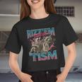 Autistic Raccoon Meme Women's Crop Top - Fun, Quirky Style