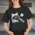 Bruh Raccoon Trash Panda Crop Top - Fun Slang for Teens & Women