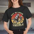 Get In Loser Crop Top for Women | Funny Raccoon & Opossum Design