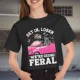 Get In Loser Feral Raccoon Meme Women’s Crop Top | Humorous Outfit