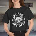 Gothic Raccoon Women Crop Top - Edgy Style - Alternative Fashion