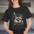 It's Called Trash Can Not Trash Cannot Funny Racoon Women Crop Top