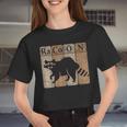 Raccoon Chemistry Crop Top - Fun Elements Design for Women