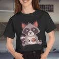 Raccoon Crop Top for Women - Fun Animal Design | Small Size