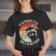 Raccoon Crop Top - Vintage Style Women's Statement Tee