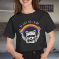 Raccoon LGBTQ Pride Crop Top - Be Gay Do Crime Rainbow Print