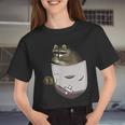 Raccoon Pocket Print Women Crop Top | Animal Lover Gift