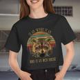 Raccoon Trash Panda Kids Cartoon Women's Crop Top