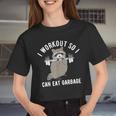 Raccoon Trash Panda Workout Crop Top for Women | Fun Gym Wear