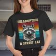 Raccoon Vintage Retro Racoon For Women Men Kid Women Crop Top
