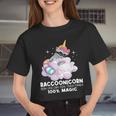 Raccoonicorn Crop Top for Women - Unicorn Raccoon Lover Theme