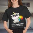 Racoonicorn Crop Top - Fun & Whimsical Raccoon Unicorn Tee for Women