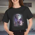 Rats Howling at the Moon Crop Top - Women's Lunar Night Tee