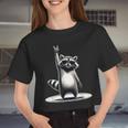 Retro Raccoon Rock Music Crop Top - Unisex Style for Men & Women