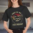 Sarcastic Raccoon Crop Top - Women's Fun Statement Tee - Delightful Humor