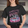 Strawberry Jams Raccoon Print Women’s Crop Top - Fun & Stylish
