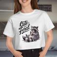 Cute Feral Panda Raccoon Crop Top | Fun Costume for Women