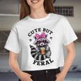 Cute Feral Racoon Crop Top with Sunglasses | Small Women's Tee