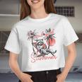 Feral Girl Summer Crop Top - Raccoon Meme Women's Vacation Tee