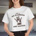 All Of My Flabbers Are Gasted Raccoon Women Crop Top