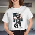 Raccoon Cowboy Country Crop Top - Vintage Western Style for Adults