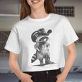 Raccoon Cowboy Crop Top | Fun Graphic for Men & Women
