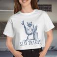 Raccoon Halloween Crop Top - Feminine Style for Women