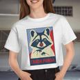 Raccoon Lover Crop Top - Cute Trash Panda Design for Women