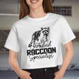 Raccoon Specialist Vintage Women Crop Top | Fun Animal Design