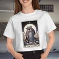 Raccoon Tarot 'The Lovers' Women's Crop Top - Whimsical & Unique