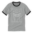 Raccoon Moon Ringer T-Shirt - Unisex Cotton Tee for Night Owls