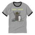 Team Trash Unisex Ringer T-Shirt - Opossum Raccoon Rat Animal Design