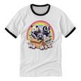 Adopt A Street Cat & Friends Ringer T-Shirt - Vintage Unisex Cotton