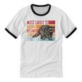 Adopt a Street Cat Unisex Ringer T-Shirt - Funny Raccoon Lovers Gift