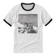 Alien UFO Raccoon Unisex Ringer T-Shirt - Fun Cotton Tee
