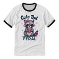 Cute Raccoon Ringer T-Shirt for Girls - Funny Summer Style