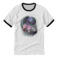 Ferret Moon Themed Unisex Ringer T-Shirt | Cotton Comfort