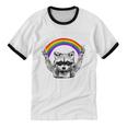 Raccoon Be Gay Do Crime LGBTQ Pride Unisex Cotton Ringer Tee
