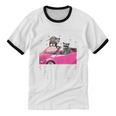 Raccoon Cotton Ringer T-Shirt | Unisex Introvert Gift | Fun Design