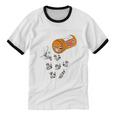 Raccoon Lover Cotton Ringer T-Shirt – Whimsical Unisex Happy Vibes