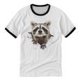 Raccoon Lover Ringer T-Shirt – Unisex Cotton for Dad & Mom