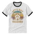 Raccoon Lovers Unisex Cotton Ringer T-Shirt - Playful Animal Theme