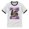 Raccoon Meme Unisex Ringer T-Shirt – Quirky Street Style
