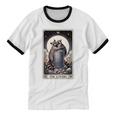 Raccoon Tarot Lovers T-Shirt - Unisex Cotton Ringer Top