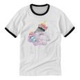 Raccoonicorn Unisex Ringer T-Shirt - Quirky Raccoon Unicorn Design